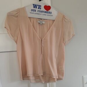 Babaton Blush V-Neck Flutter Sleeve Blouse
